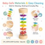 Rainbow Rain Stick Sensory Toy color and texture detail