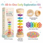 Rainbow Rain Stick Sensory Toy molds and tools detail