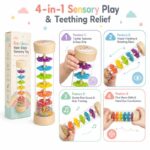Rainbow Rain Stick Sensory Toy size and dimensions