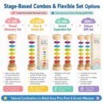 Rainbow Rain Stick Sensory Toy activity feature detail