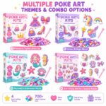 Rainbow Unicorn Poke Art Kit finished craft example