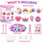 Rainbow Unicorn Poke Art Kit kit contents view