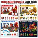 Rescue City Magnetic Building Tiles Set custom artwork detail