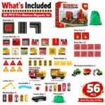 Rescue City Magnetic Building Tiles Set puzzle pieces and layout view