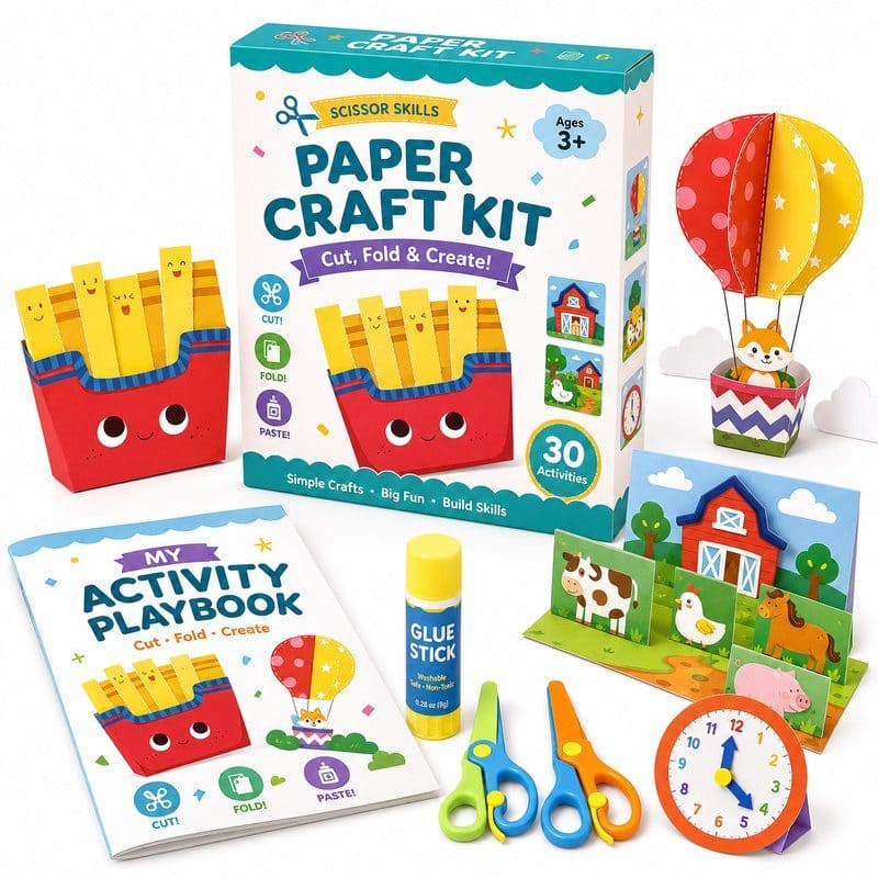Scissor Skills Paper Craft Kit front view