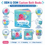 Custom Sea Fishes Color Changing Bath Book – Waterproof Baby Book interactive feature detail