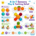 Sensory Spinner Bath Toy Set size and dimensions