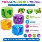 Sensory Squeeze Cube Fidget Set color and texture detail