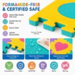 36-Piece Shapes & Colors EVA Foam Puzzle Mat printing detail