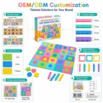 36-Piece Shapes & Colors EVA Foam Puzzle Mat board and material detail