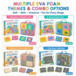 36-Piece Shapes & Colors EVA Foam Puzzle Mat custom artwork detail