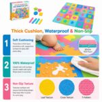 36-Piece Shapes & Colors EVA Foam Puzzle Mat size and dimensions