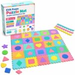 96-Piece Shapes Learning EVA Foam Puzzle Mat front view