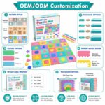 96-Piece Shapes Learning EVA Foam Puzzle Mat board and material detail