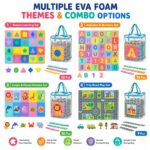 96-Piece Shapes Learning EVA Foam Puzzle Mat custom artwork detail