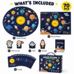 Solar System Floor Paper Puzzle puzzle pieces and layout view