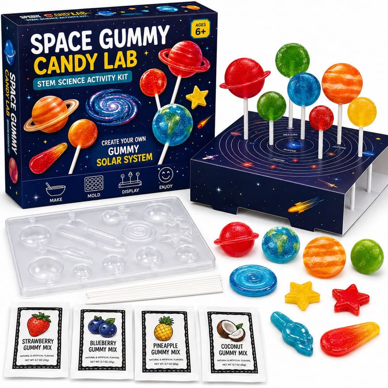 Space Gummy Candy Lab Science Kit front view