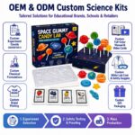 Space Gummy Candy Lab Science Kit board and material detail