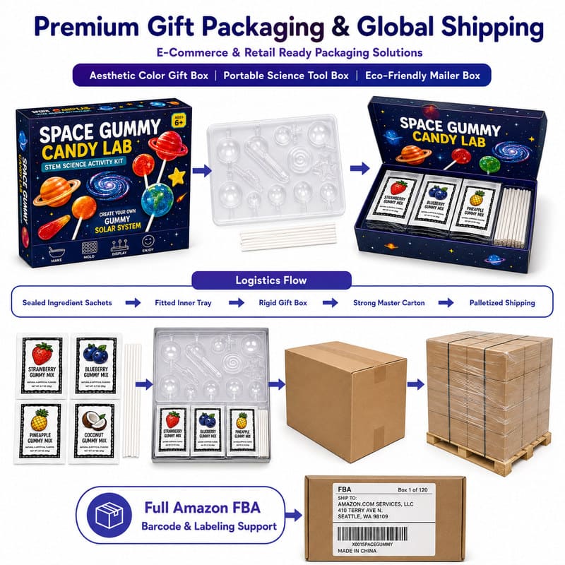Space Gummy Candy Lab Science Kit piece shape detail