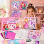 Sparkle Princess Foil Art Kit finished craft example