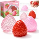 Strawberry Squishy Stress Ball Set front view