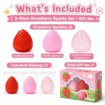 Strawberry Squishy Stress Ball Set kit contents view