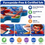 25-Piece Superhero EVA Foam Puzzle Set printing detail