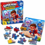 25-Piece Superhero EVA Foam Puzzle Set front view