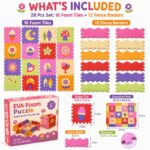 Sweet Cookie EVA Foam Puzzle Play Mat Set puzzle pieces and layout view