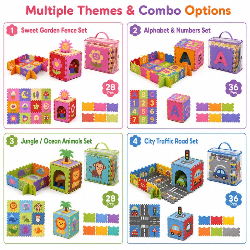 Sweet Cookie EVA Foam Puzzle Play Mat Set custom artwork detail