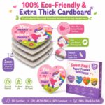 Sweet Heart Unicorn Paper Puzzle Set printing detail