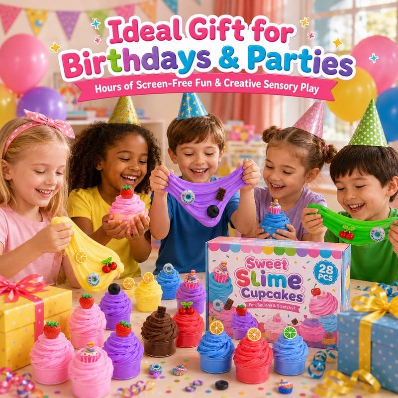 Sweet Slime Cupcakes Kit finished project example