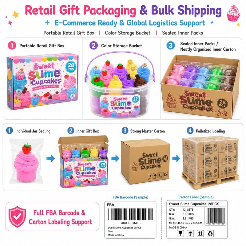 Sweet Slime Cupcakes Kit molds and tools detail