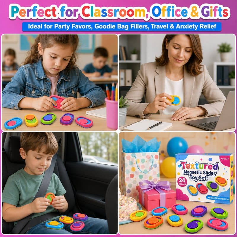 Textured Magnetic Slider Fidget Set finished project example