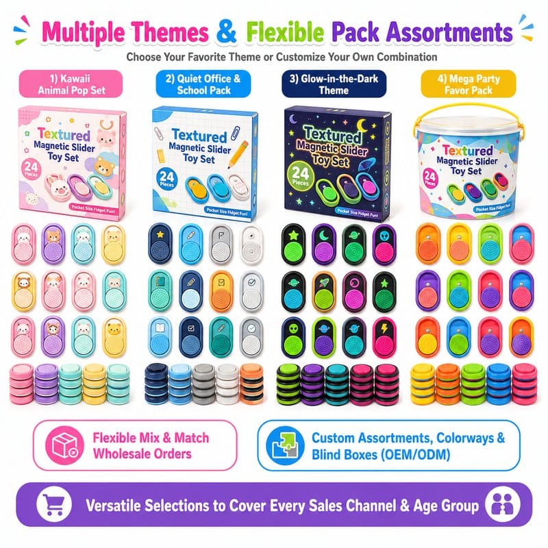 Textured Magnetic Slider Fidget Set activity feature detail