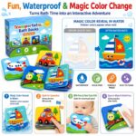 Custom Transportation Bath Book 4-Book Set – Waterproof Learning Books size and dimensions