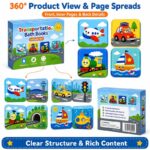 Custom Transportation Bath Book 4-Book Set – Waterproof Learning Books cover and page view