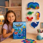 Underwater Animals Poke Art Kit finished craft example