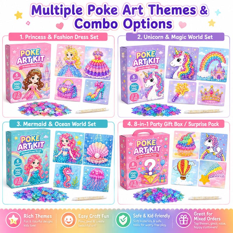 Unicorn Canvas Poke Art Kit custom artwork detail