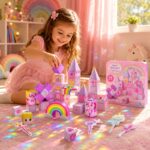 Unicorn Castle Magnetic Blocks Set completed puzzle view