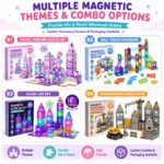 Unicorn Castle Magnetic Tiles Set custom artwork detail