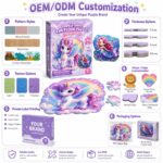 Double-Sided Unicorn & Mermaid EVA Foam Floor Puzzle board and material detail