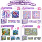 Double-Sided Unicorn & Mermaid EVA Foam Floor Puzzle custom artwork detail