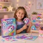 Unicorn & Rainbow Poke Art Kit finished craft example