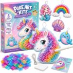 Unicorn & Rainbow Poke Art Kit front view
