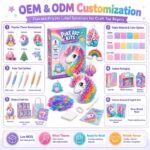 Unicorn & Rainbow Poke Art Kit craft material detail
