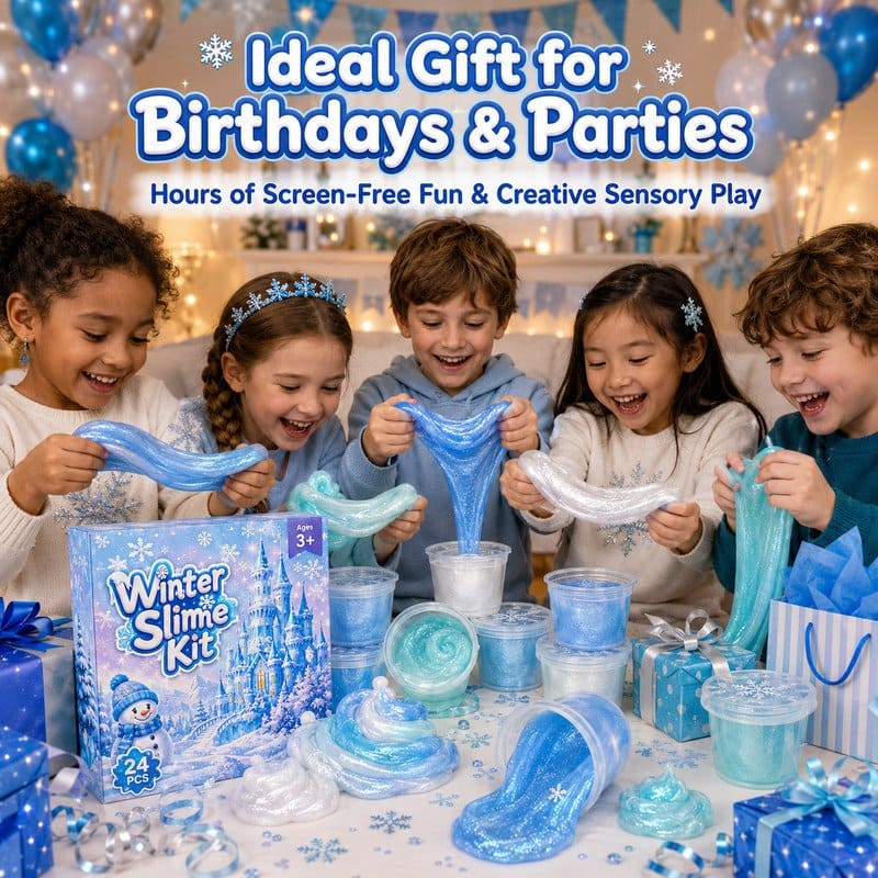 Winter Clear Slime Kit finished project example