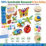 Wooden Insect Puzzle & Painting Kit printing detail
