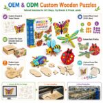 Wooden Insect Puzzle & Painting Kit board and material detail