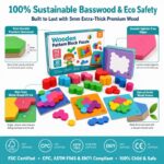 Wooden Pattern Block Puzzle Set printing detail